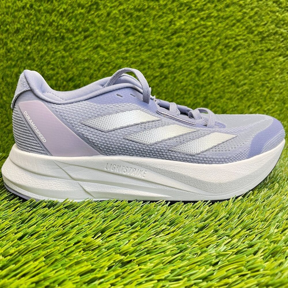 Adidas Duramo Speed Womens Size 6 Purple Silver Athletic Running Shoes Sneakers